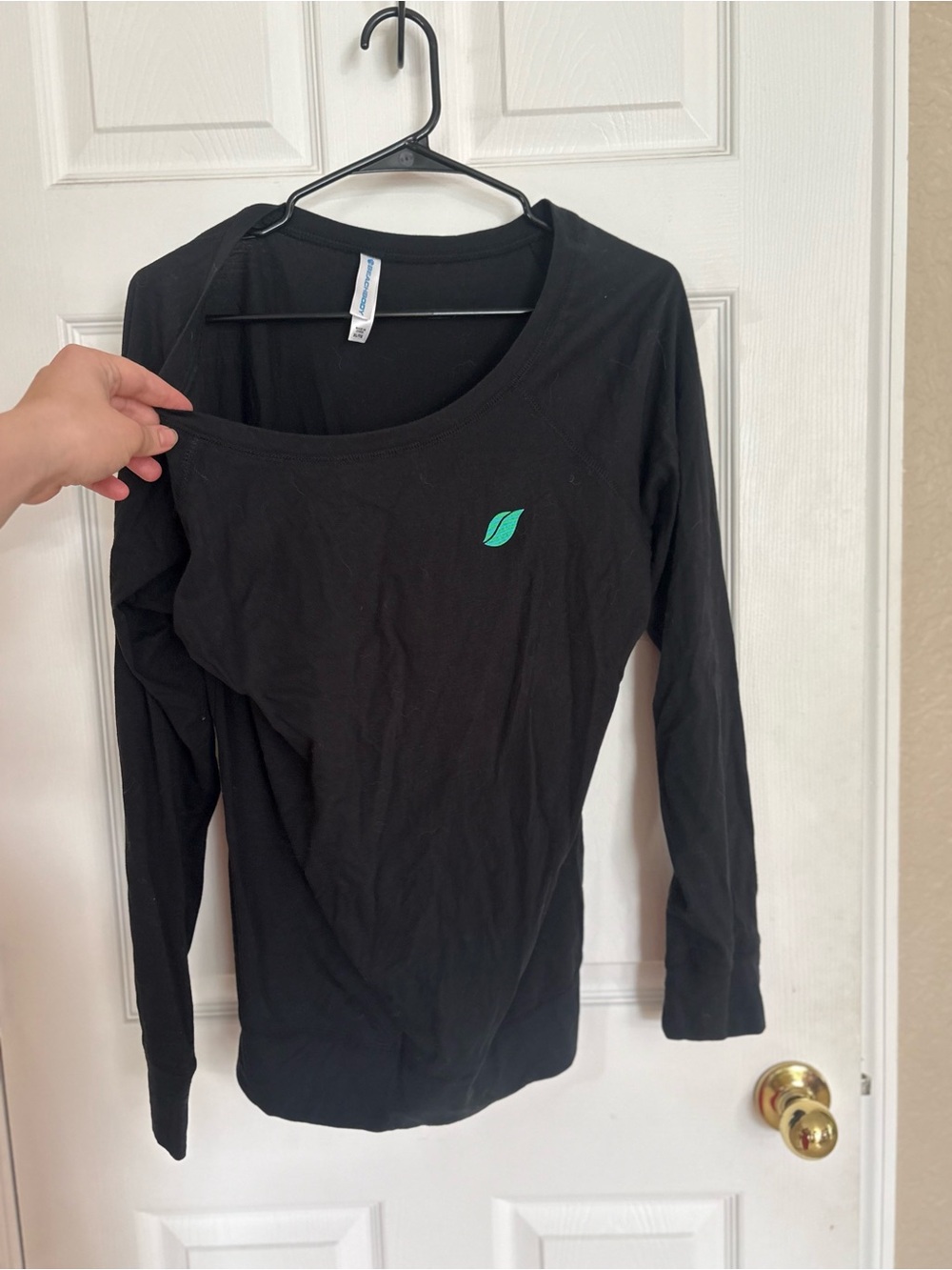 Beachbody Black Scoop Neck Long Sleeve Tee Women’s XL Fitness Activewear Top